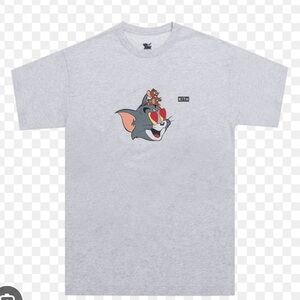 Kith Gray Tom and Jerry Heart Eyes Graphic Tee Men’s Large Heather Gray